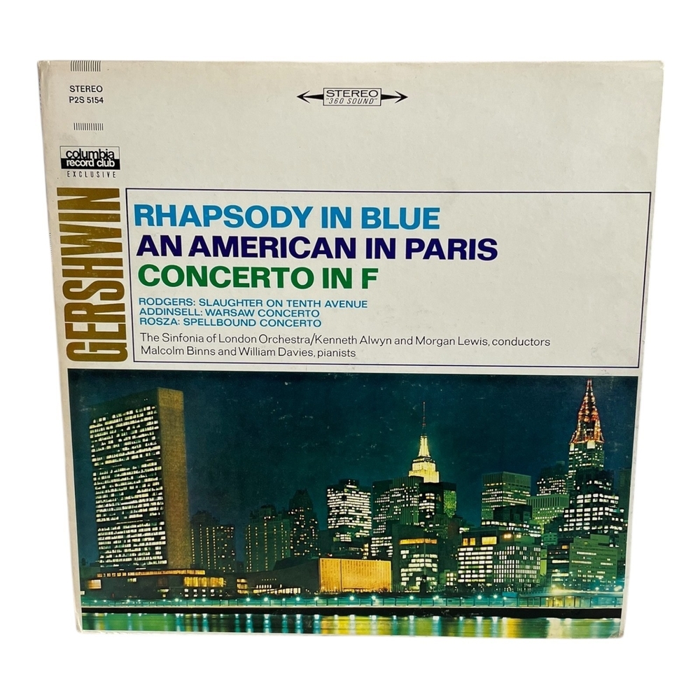 Gershwin Rhapsody In Blue American In Paris Concerto In F 2LP 1966 Stereo G+/VG